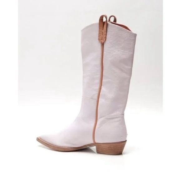 Free People! We The Free Montage Leather Tall Boots In Orchard Pale Purple NWOT! - Picture 4 of 9